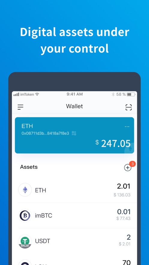 imtokenETH钱包里的usdt的简单介绍