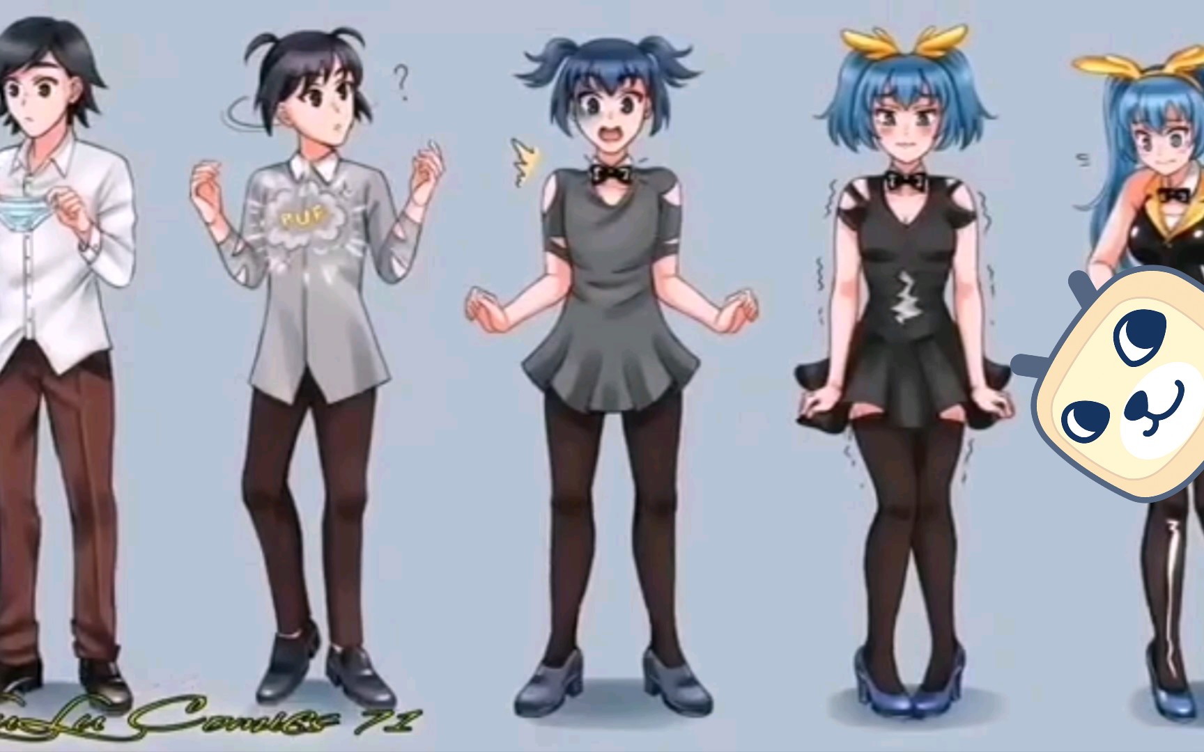 变身机器男变女动画TG,用变身机器 男孩变成女孩! 01